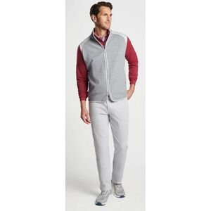 NWT Peter Millar Vista Hybrid Golf Vest Crown‎ Sport Gale Grey Full Zip XXL $165